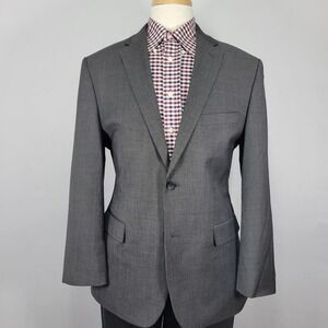 Kenneth Cole Awearness Men's Sport Coat Two Button Gray Herringbone‎ 42R SLIM